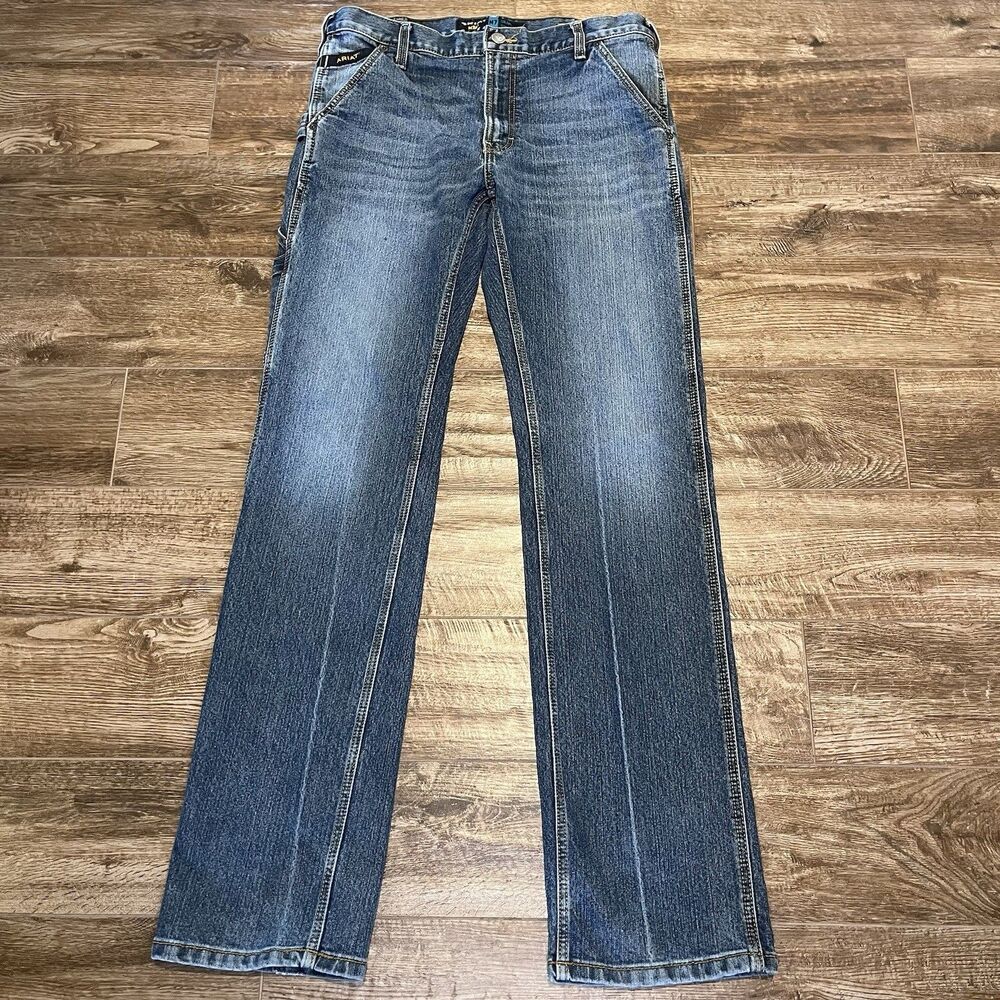 Ariat Rebar M7 Jeans Men’s 34x35 Carpenter Slim Straight Leg Workwear Denim